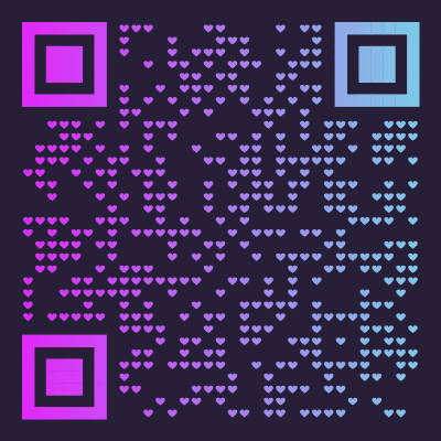 QRコード工房で作成できるネオンカラーのGIF