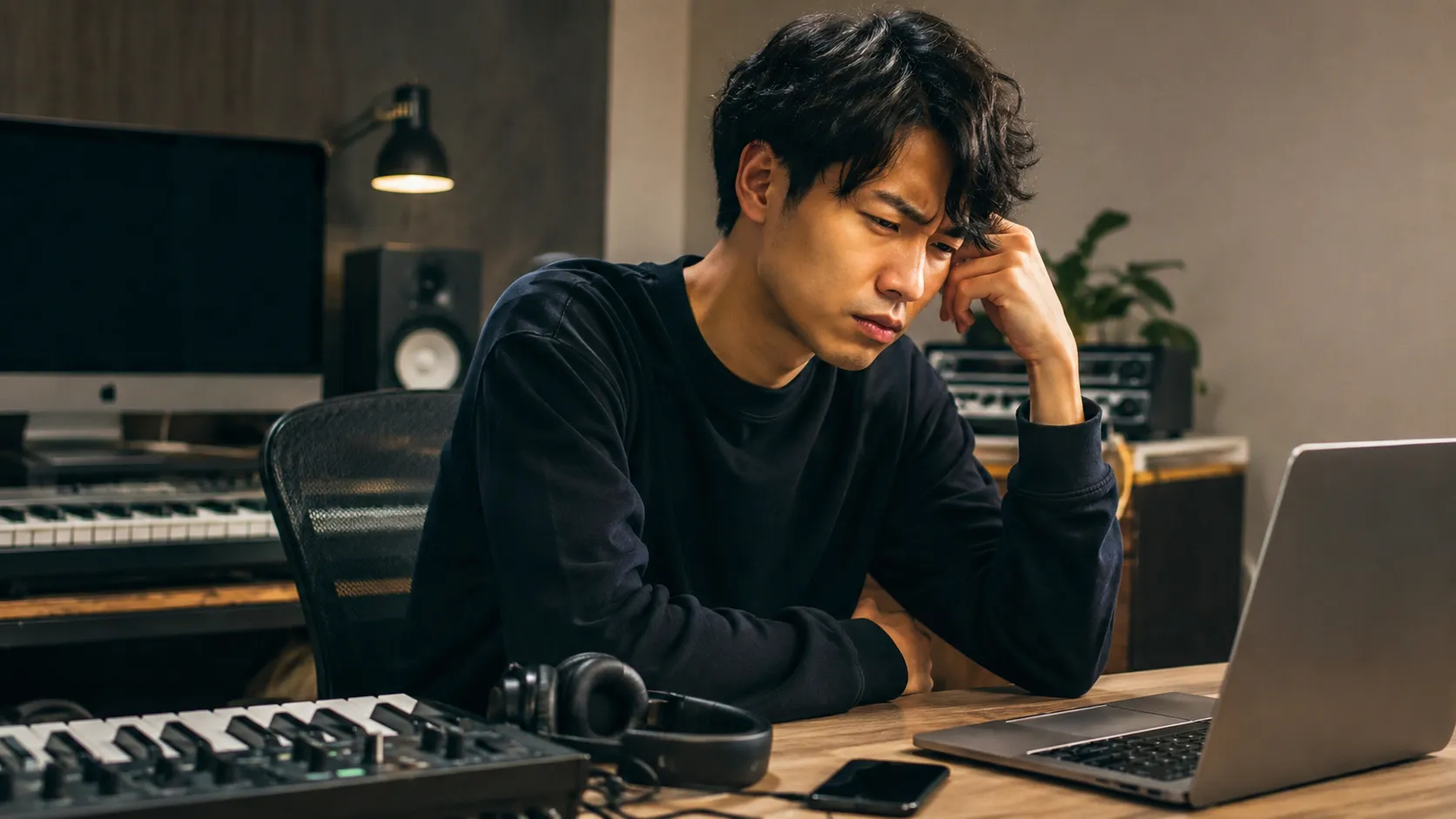 曲のBPMとキーをすぐに知りたいが、ソフトの立ち上げを面倒に感じているクリエイターの様子