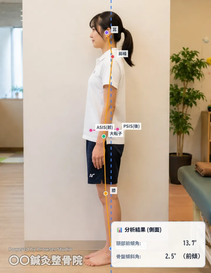 院名入りのレポート画像（部活動学生側面）