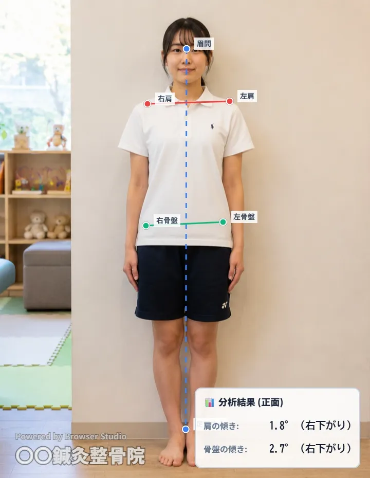 院名入りのレポート画像（部活動学生正面）